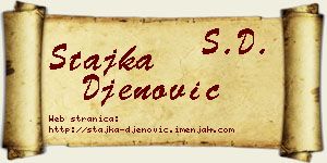 Stajka Đenović vizit kartica